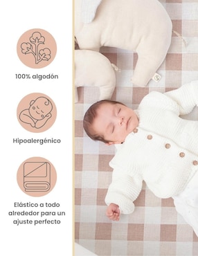 Juego de sábanas de algodón 250 hilos Nap Gingham