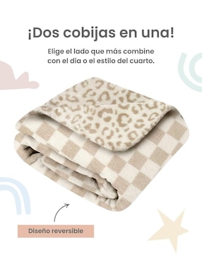 Cobija clásica de tejido plano Nap manchitas-cuadritos bebé unisex