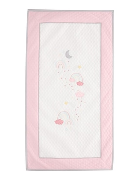 Juego de cuna Babuu baby arcoíris y nubes para bebé niña 4 piezas