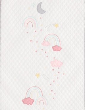 Juego de cuna Babuu baby arcoíris y nubes para bebé niña 4 piezas
