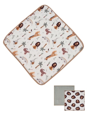 Toalla mon caramel set salida de baño mon caramel baby animal infantil