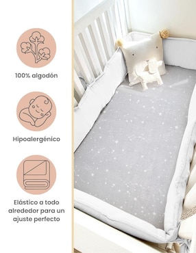 Juego de cuna Nap constelaciones infantil unisex 4 piezas