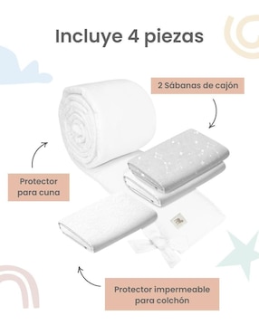Juego de cuna Nap constelaciones infantil unisex 4 piezas