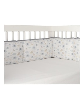 Bumper Babuu Baby Selva Gris y Beige infantil unisex 1 piezas
