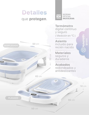 Bañera Esquimal Plegable con Termómetro de polipropileno