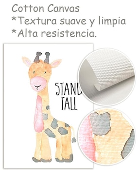 Juego de cuadros Set de Lienzos Decorativos Animales Selva técnica impresión Dara Baby