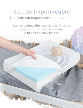 Colchón p/cuna Esquimal impermeable confort medio