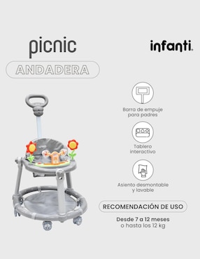 Andadera 3 en 1 unisex Infanti Picnic