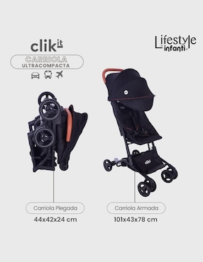 Carriola ultracompacta Clik-It Lifestyle By Infanti plegable