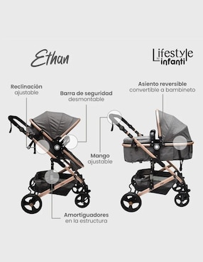 Carriola travel system Ethan Lifestyle By Infanti plegable