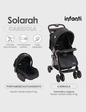 Carriola travel system Solarah Infanti plegable