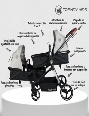 Carriola doble Trendy Kids