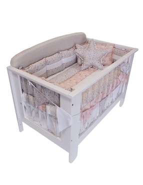 Juego de cuna Titi Muebles Lunas para bebé niña 9 piezas