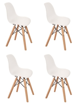 Set De 4 Sillas Duduk Eames De Plástico