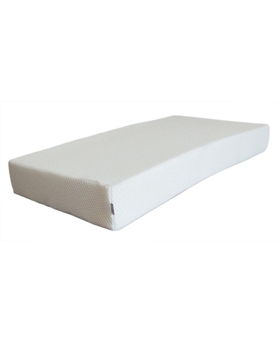Colchón antirreflujo para cuna de viaje Memory Foam Baby 12 cm x 71 cm x  102 cm blanco