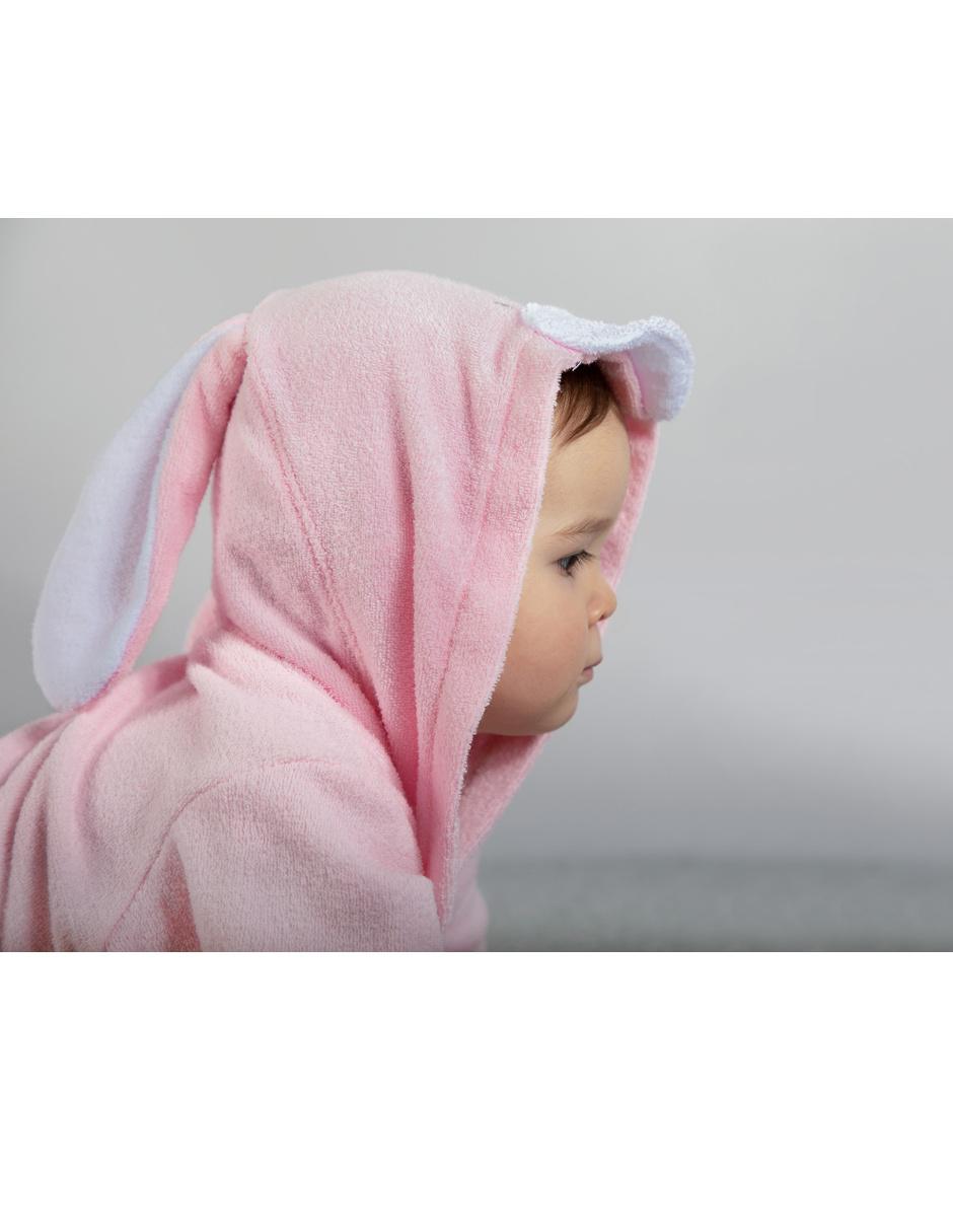 Bata de baño con gorro para bebé niña 2