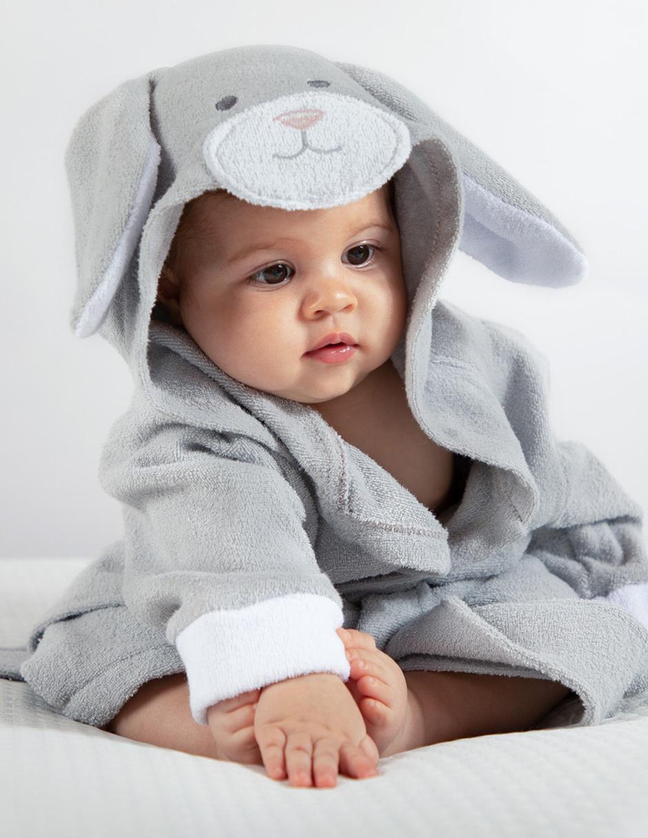Bata de baño con gorro para bebé niño 3