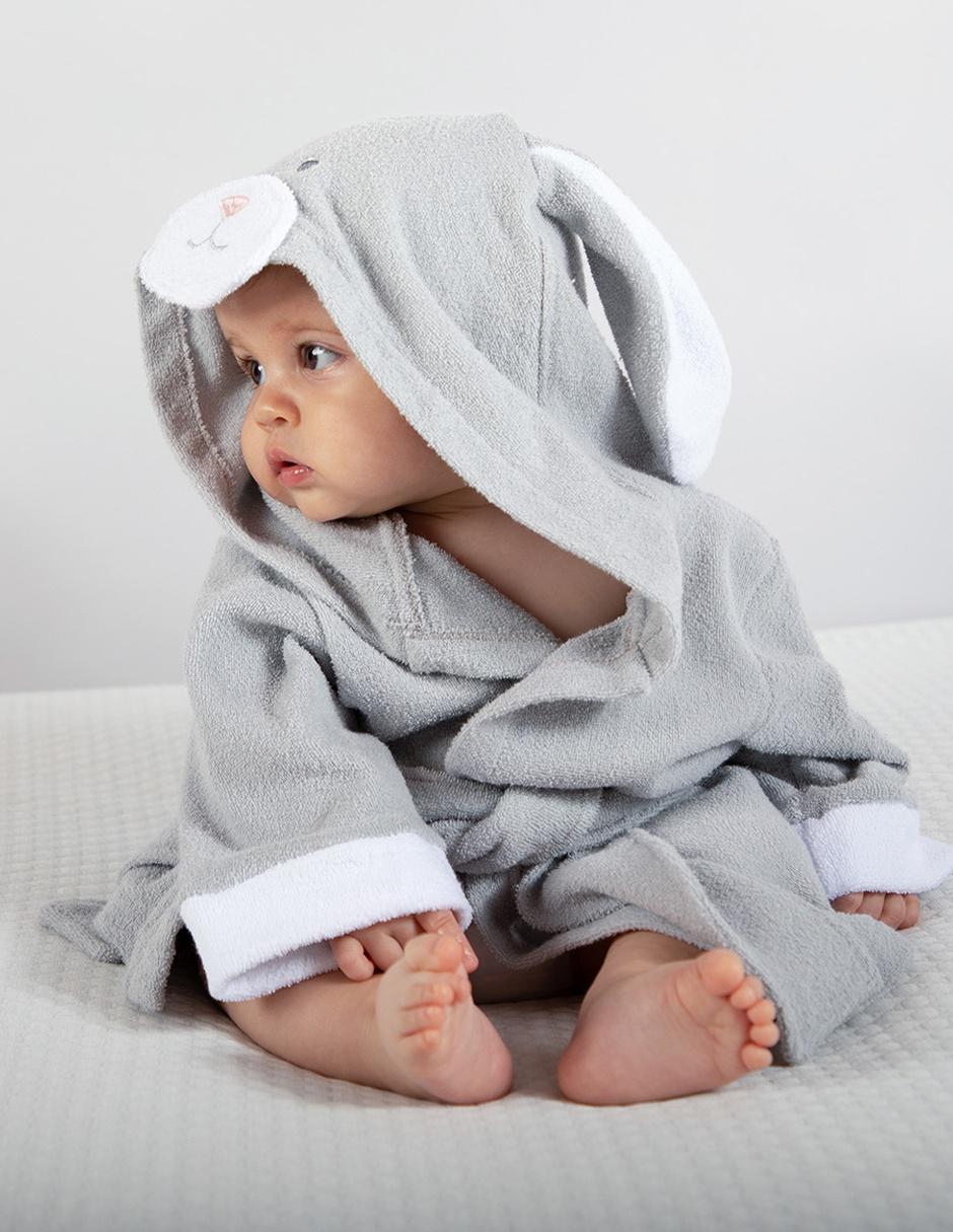 Bata de baño con gorro para bebé niño 4