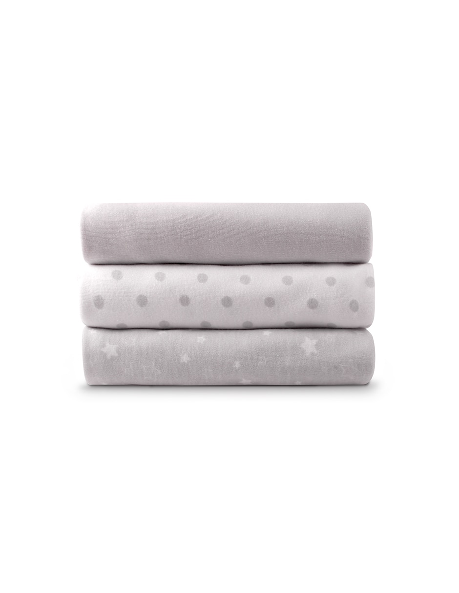 SET FRAZADA LLUVÍA DE ESTRELLA M, GRIS
