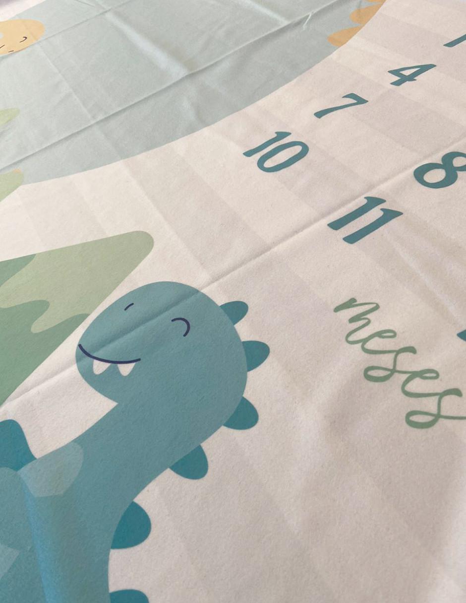 Cobija de tejido plano De Conteo Mensual para bebé niño 3