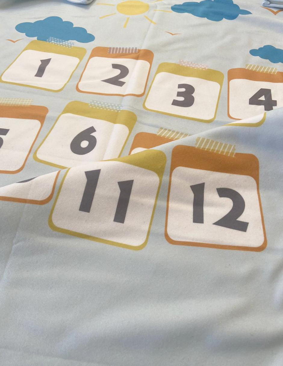 Frazada de tejido plano De Conteo Mensual para bebé niño 4