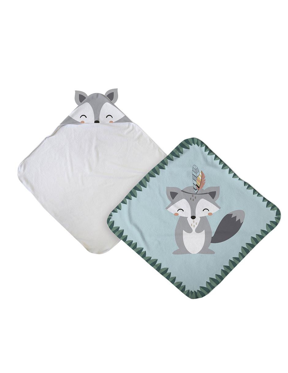 Toalla con capucha Mapache Tribal