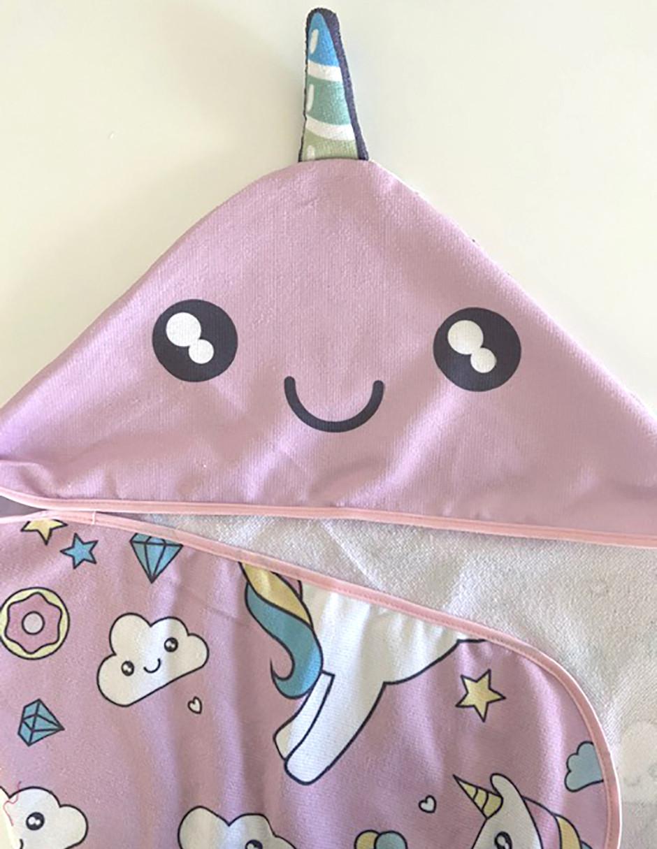Toalla con Capucha Unicornios 2