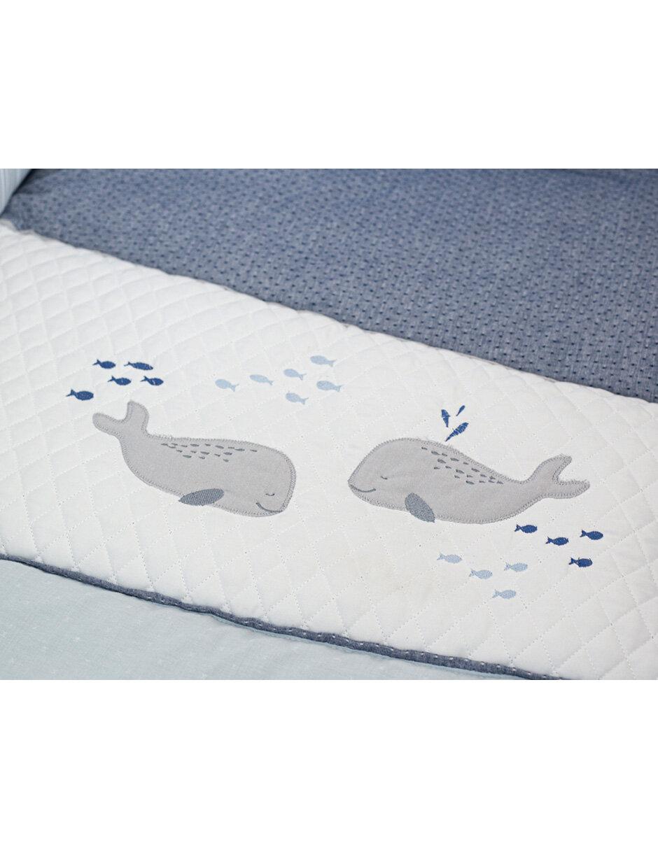 Juego de cuna Ballenas para bebé niño 6