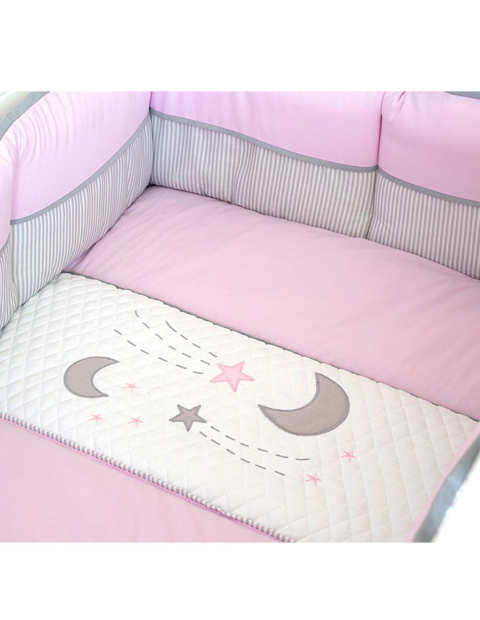 Juego de cuna Estrellas para bebé niña 4 piezas