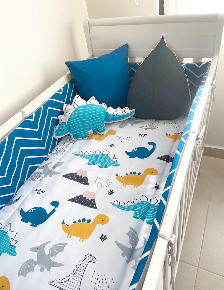 Juego de cuna Dinosaurios infantil unisex 6 piezas