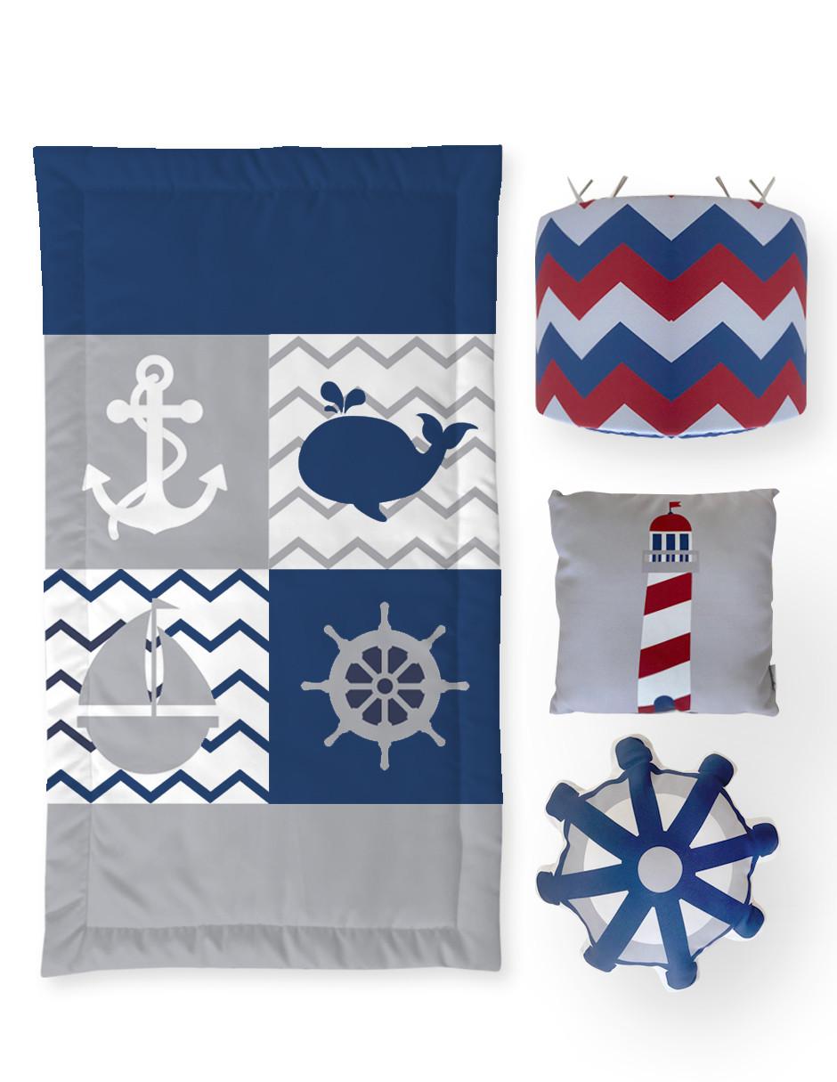 Juego de cuna Marinero infantil unisex 5 piezas 3