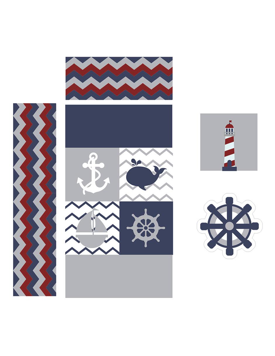 Juego de cuna Marinero infantil unisex 5 piezas