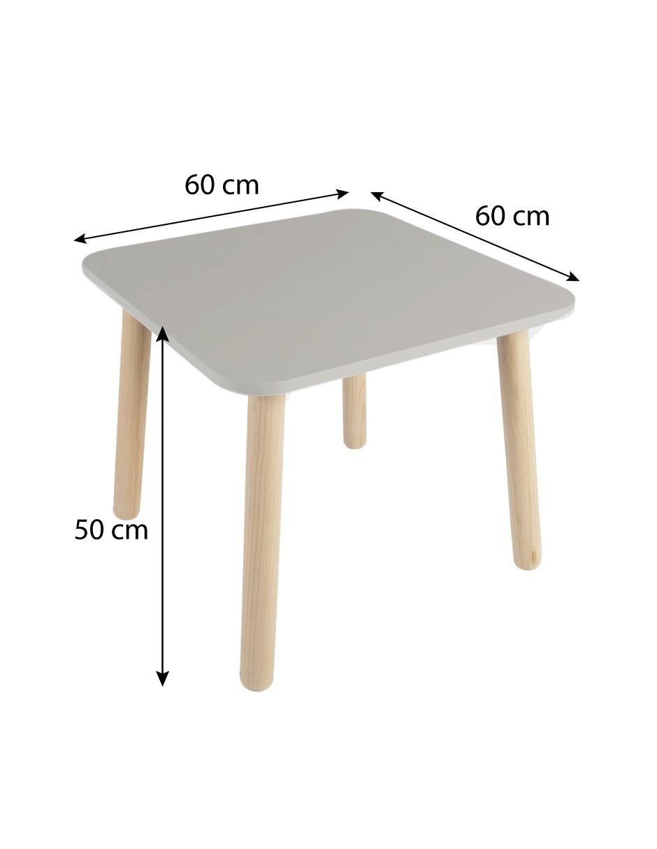 Mesa cuadrada de madera para niños Duduk