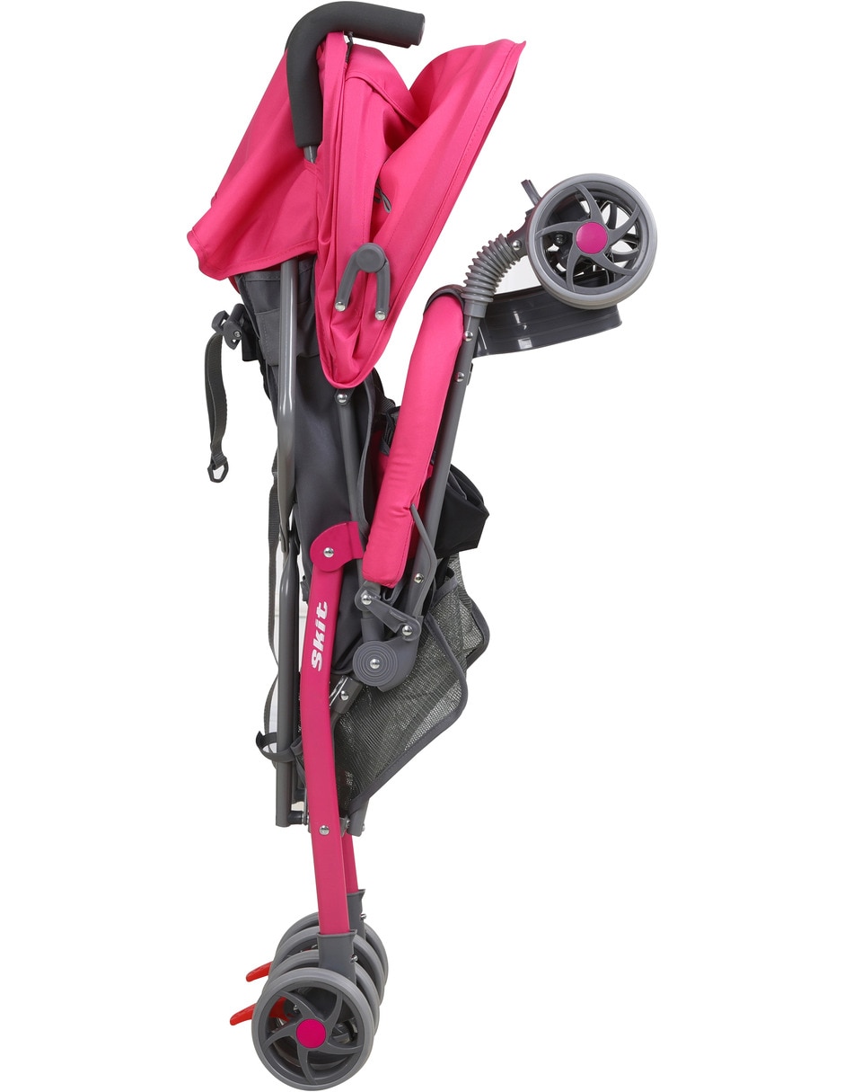 CARRIOLA BASTÓN UNICORNIO , ROSA CLARO