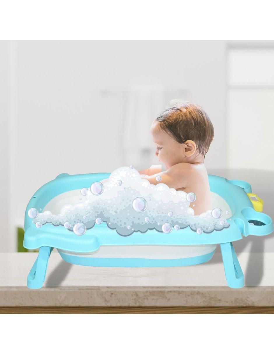 BAÑERA CON CAMBIADOR MILAN Prinsel Azul – Baby Bebé MX