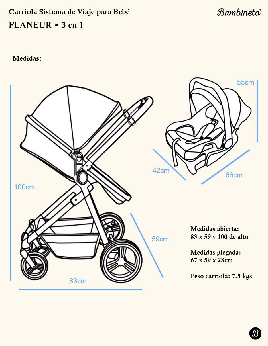 Carriola travel system plegable 2