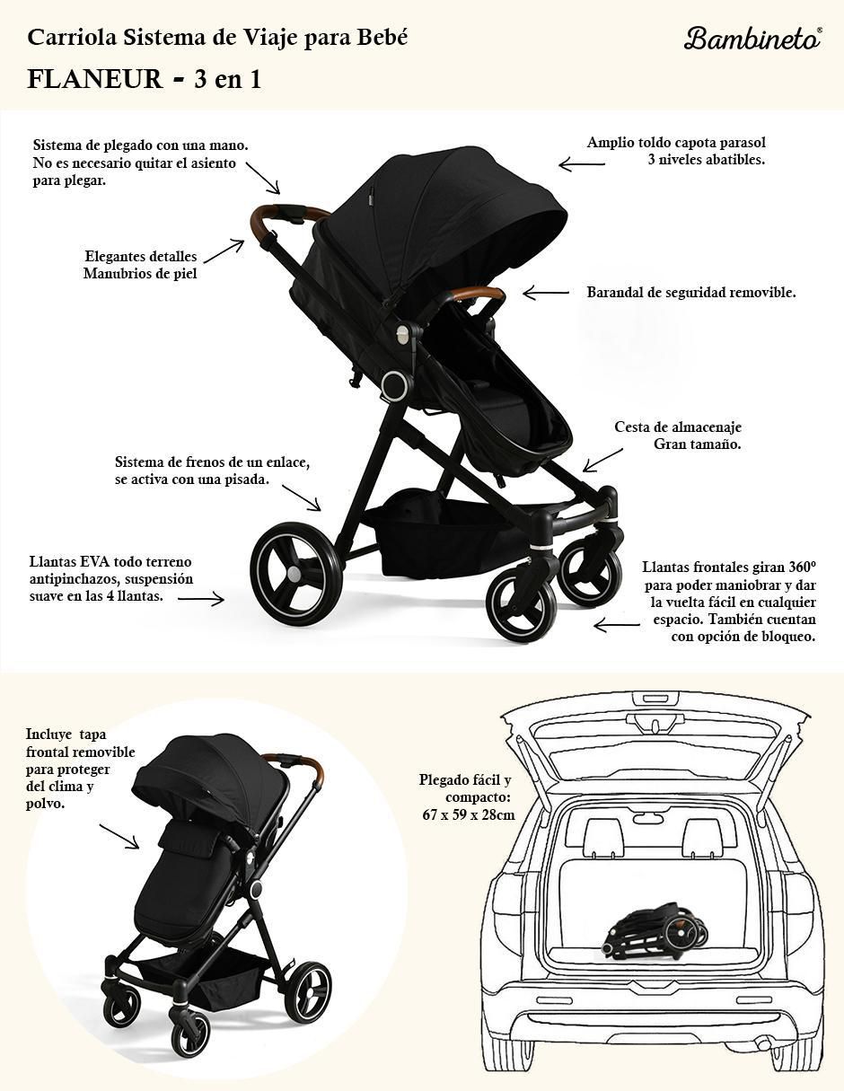 Carriola travel system plegable 10