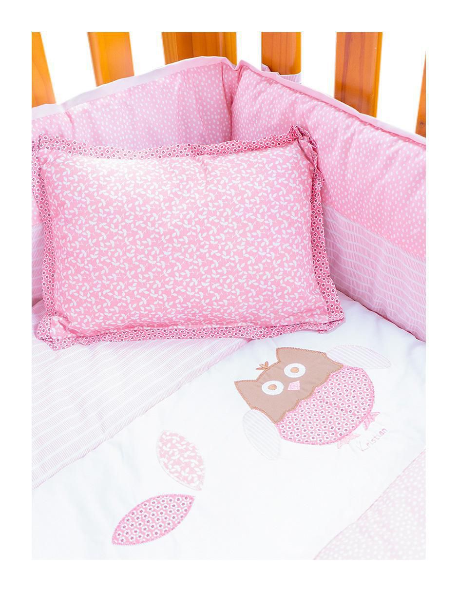 Juego de cuna Búhos para bebé niña 4 piezas 3