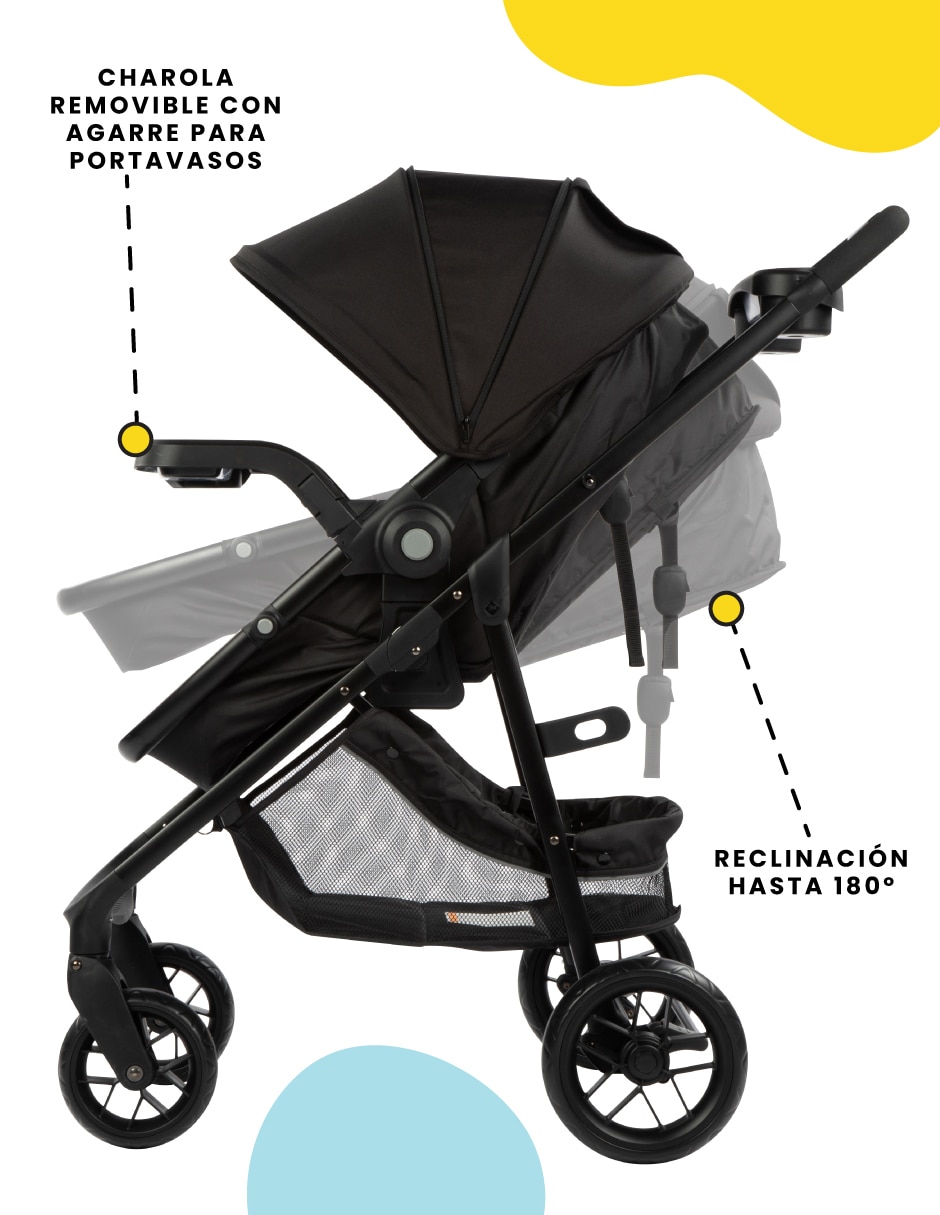 CARRIOLA TRAVEL SYSTEM TR, GRIS OXFORD