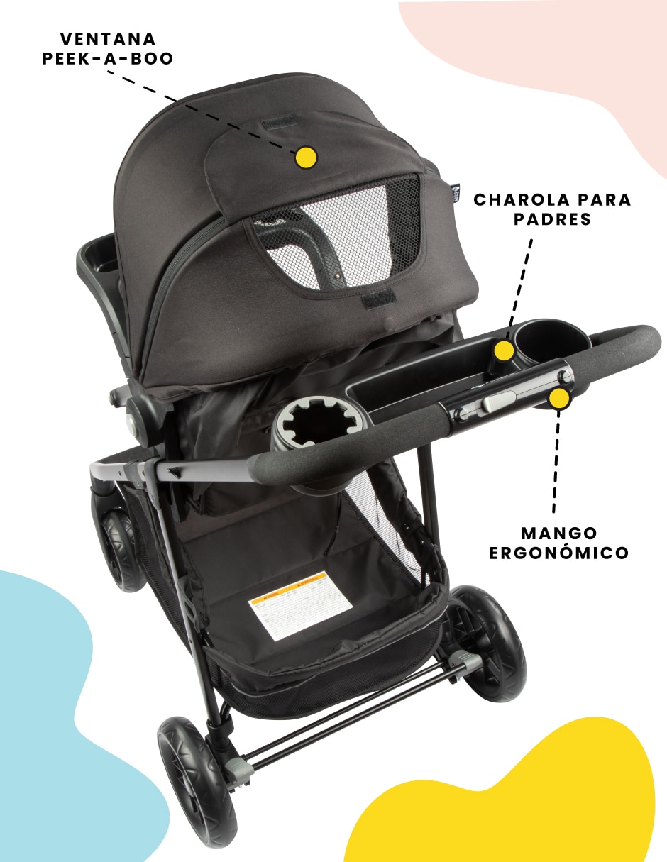 CARRIOLA TRAVEL SYSTEM TR, GRIS OXFORD