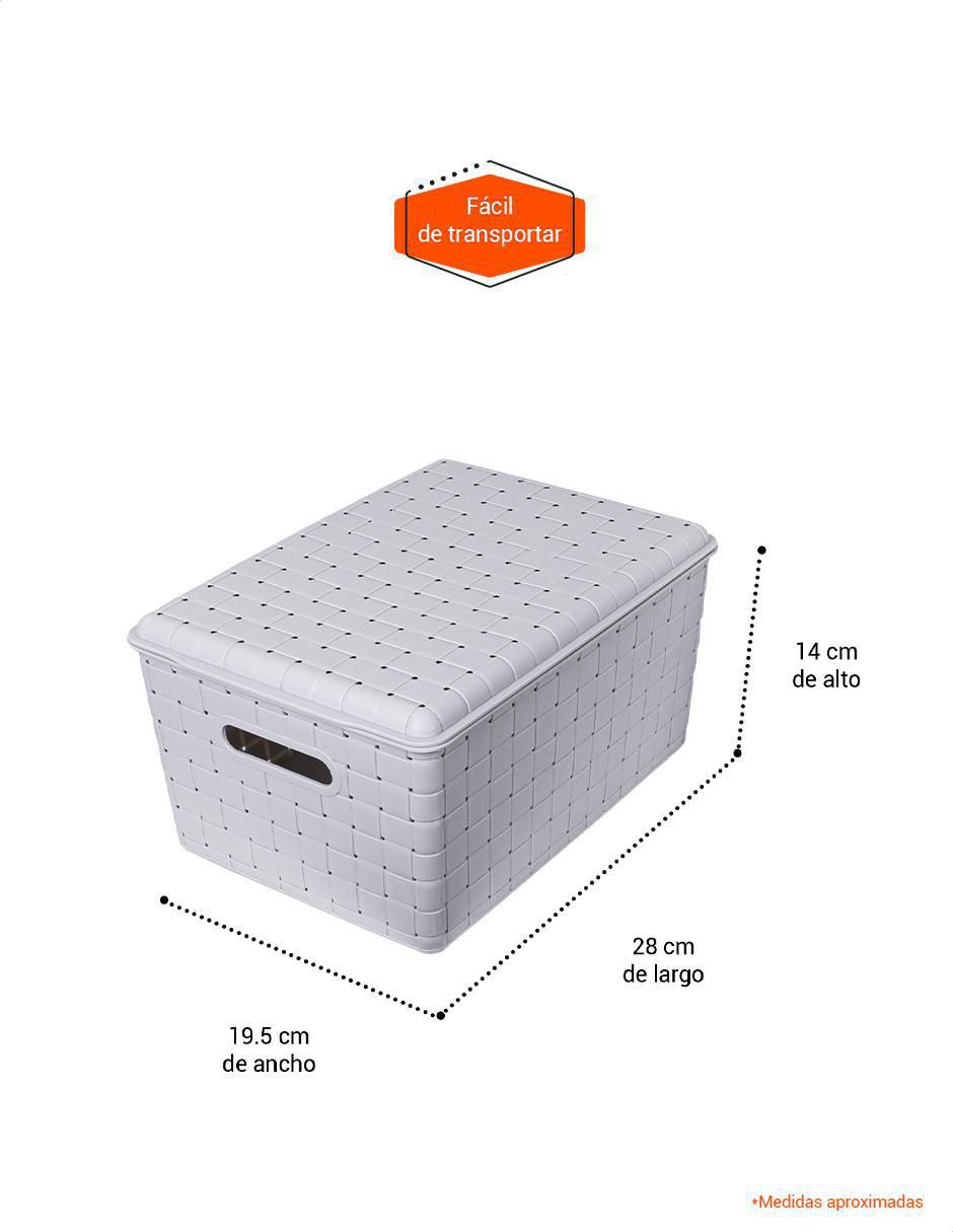 Canasta con forma rectangular de plástico 6