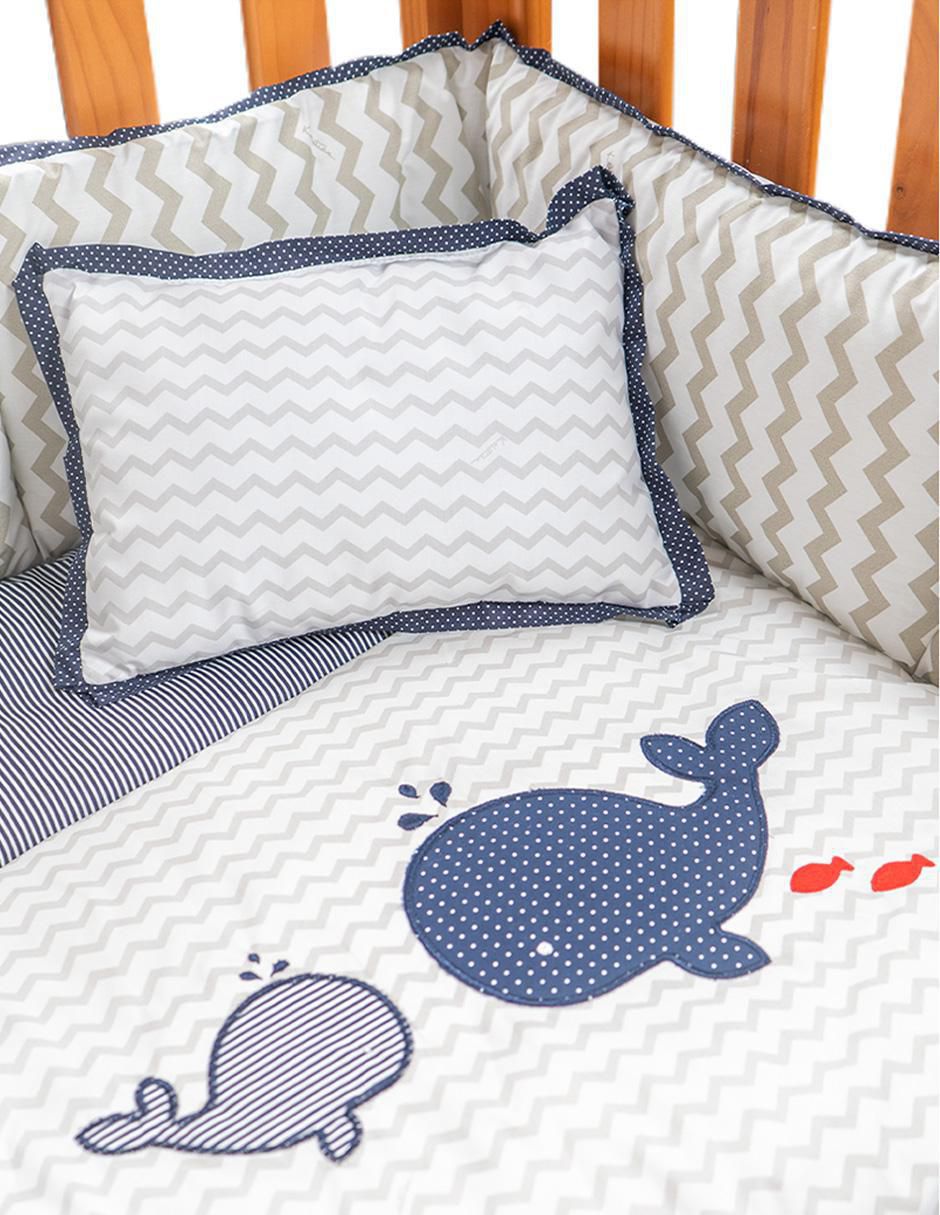 Juego de cuna Ballenas para bebé niño 3 piezas 4