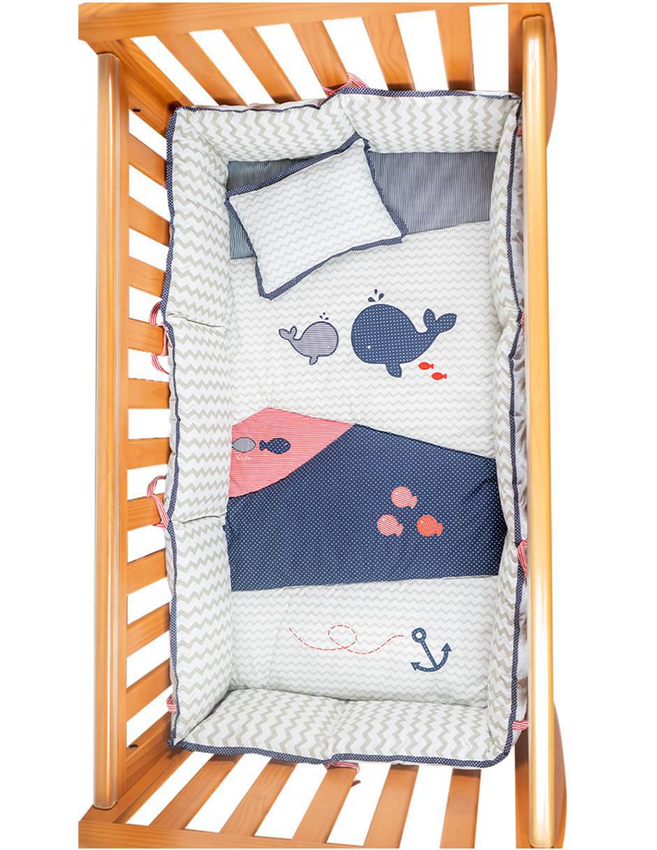 Juego de cuna Ballenas para bebé niño 3 piezas 5
