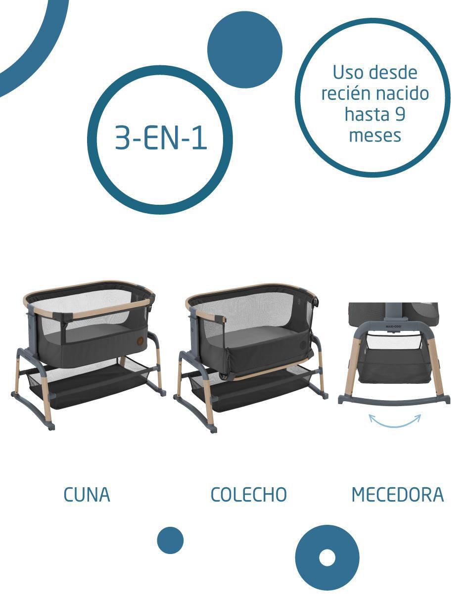 Cuna colecho portátil Lora Air Grafito 2