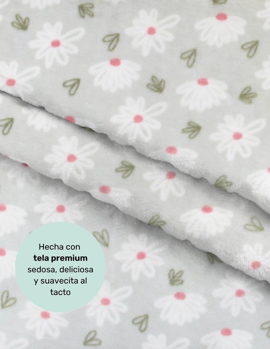 Frazada de tejido plano Florecitas para bebé 3