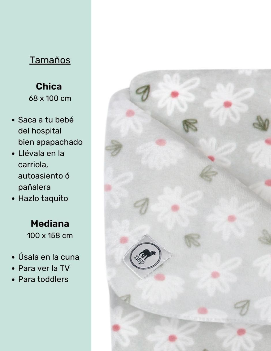 Frazada de tejido plano Florecitas para bebé 4