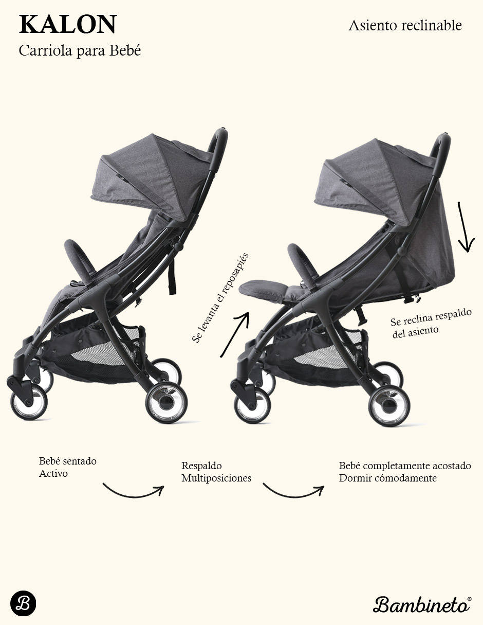 "carriola" ultraligera kalon compacta ultraligera bambineto "de" aluminio