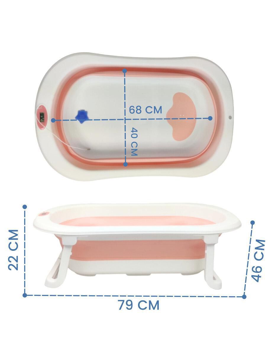 "tina" the baby shop bañera plegable con termómetro "de" plástico