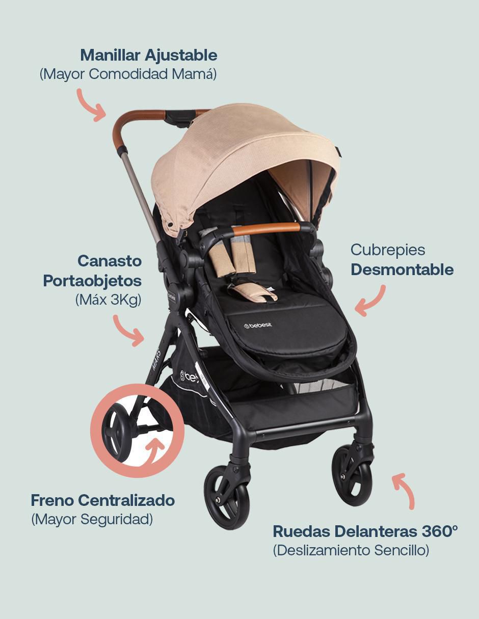 Carriola travel system plegable 10