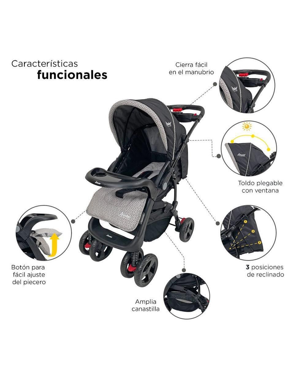 "carriola" travel system manubrio reversible y autoasiento the baby shop "de" metal